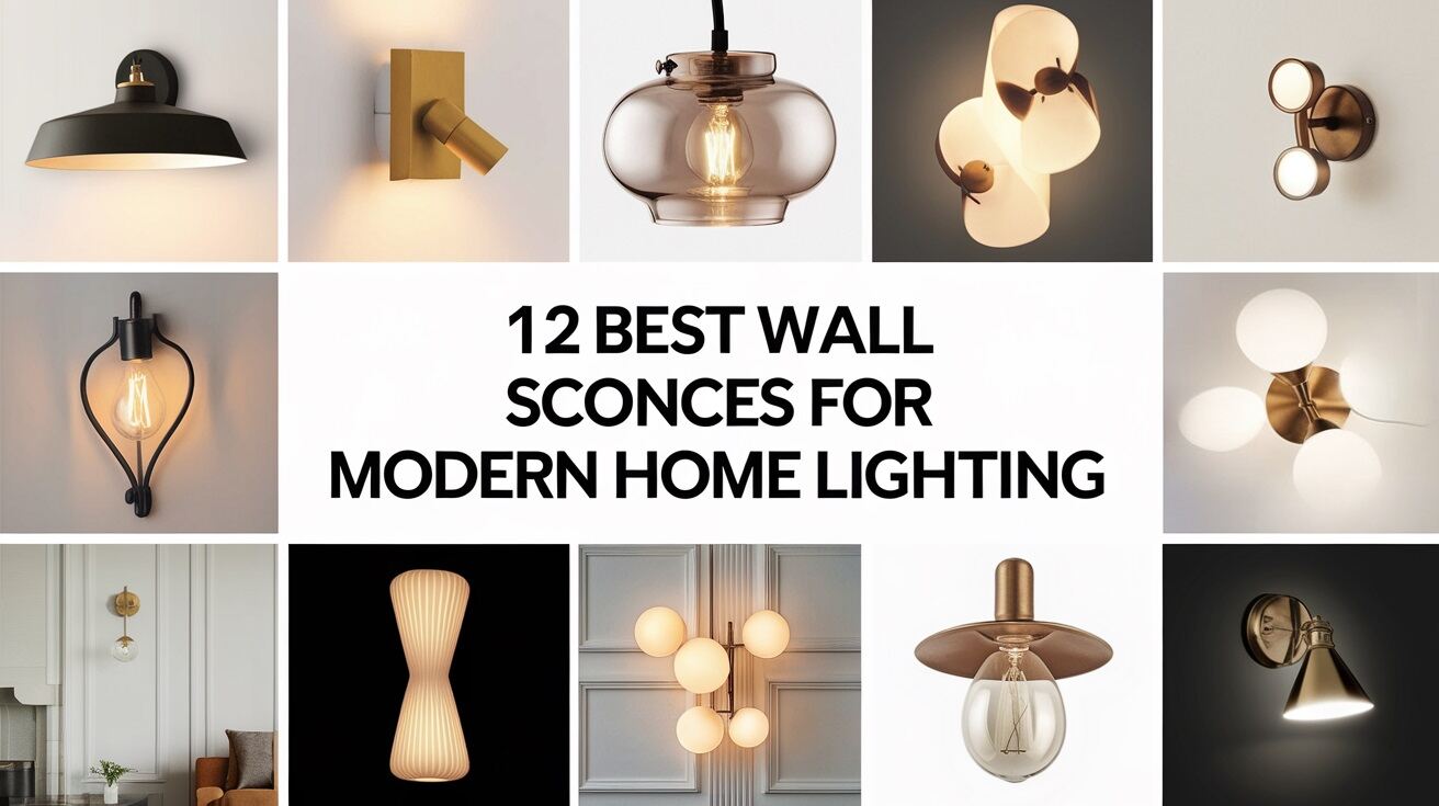 12 Modern Wall Sconces: Living Room, Bedroom, Bath, Outdoor