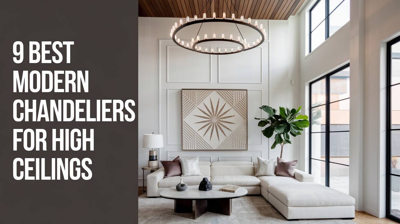 Modern Chandeliers for High Ceilings: 12 Picks + Sizing Math