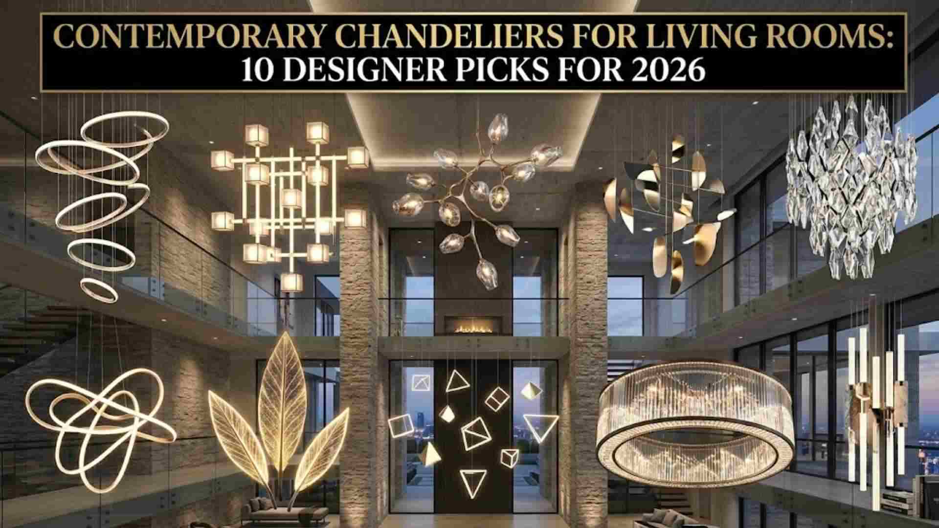 Contemporary Chandeliers for Living Rooms: 10 Designer Picks for 2026