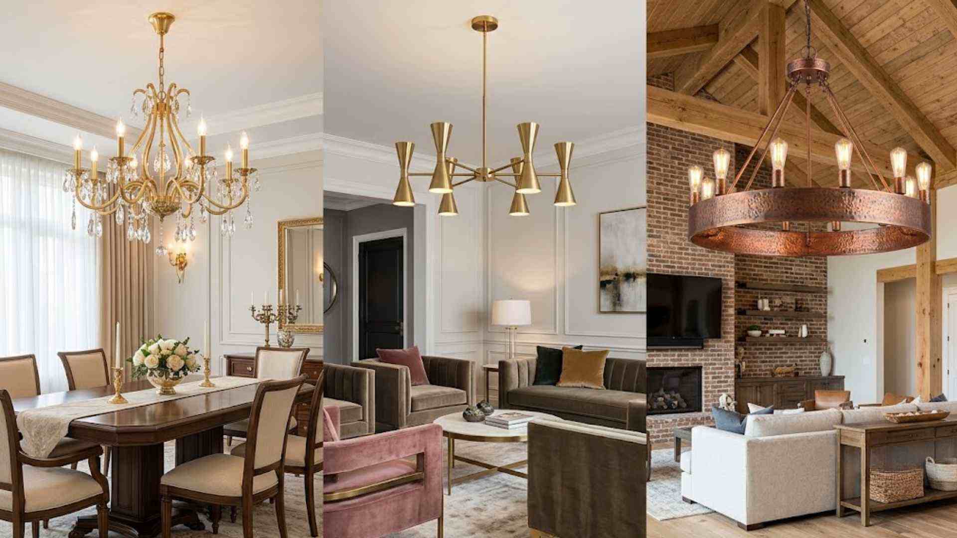 Gold, Brass & Copper Chandeliers