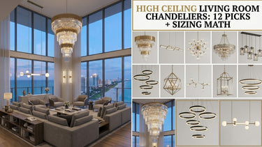 High Ceiling Living Room Chandeliers: 12 Picks + Sizing Math