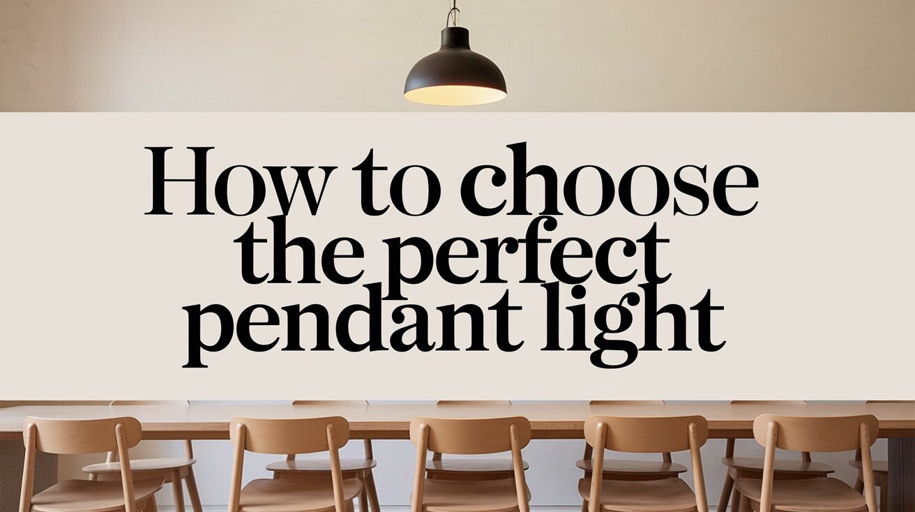 How to Choose a Pendant Light: Complete Buyer's Guide