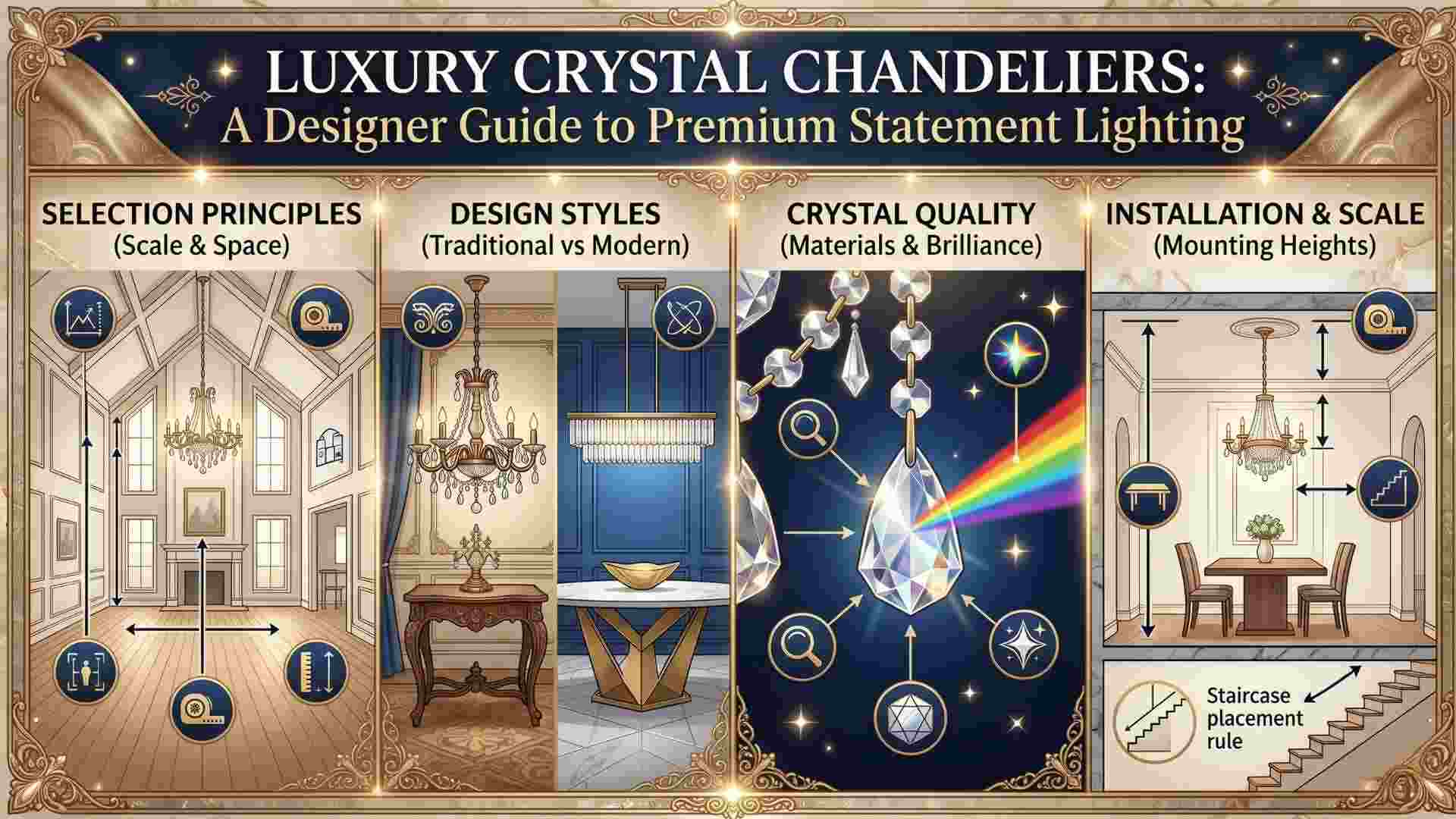 Luxury Crystal Chandeliers: A Designer Guide to Premium Statement Lighting