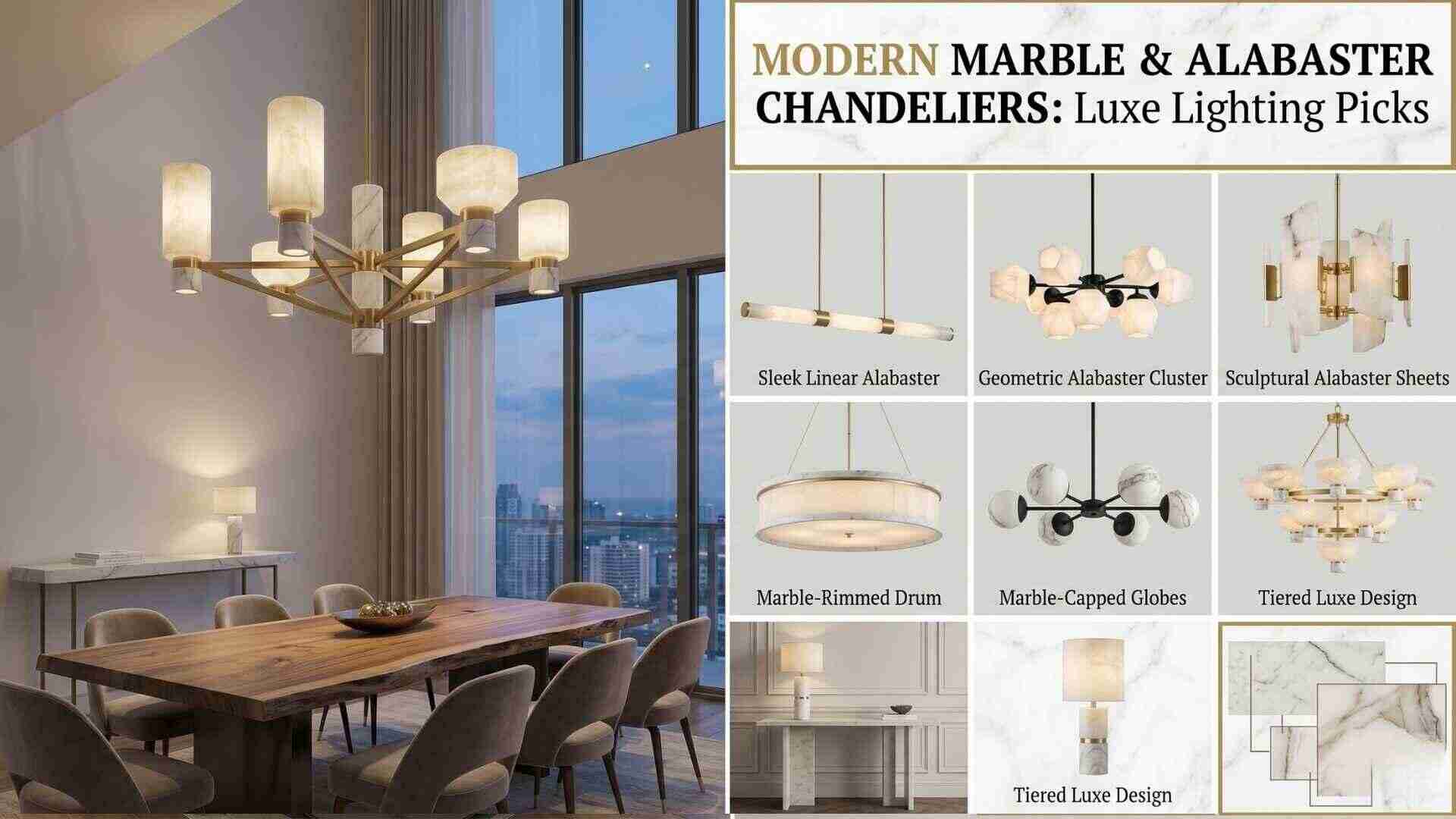 Modern Marble & Alabaster Chandeliers: A Guide to Stone Lighting in 2026