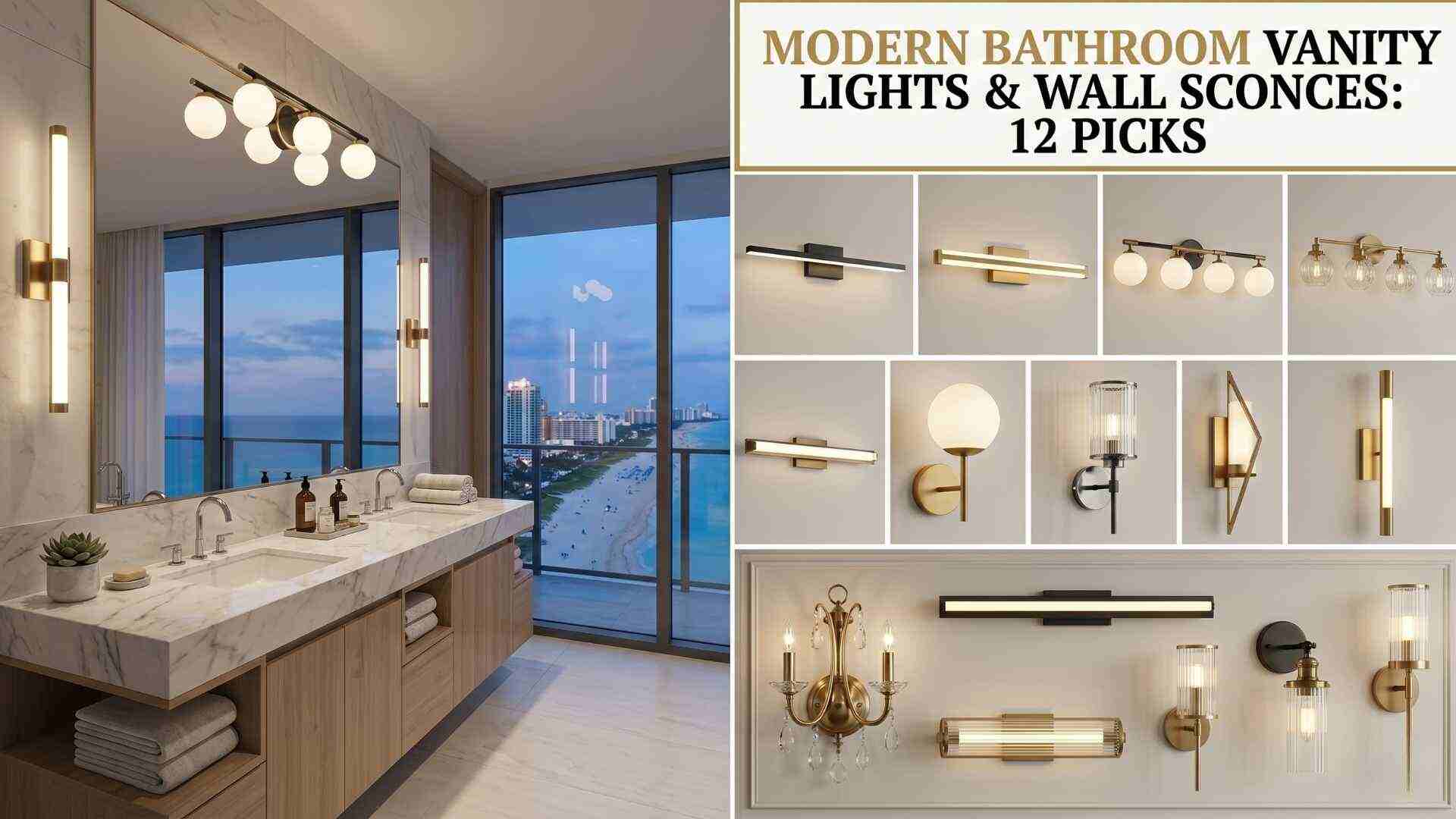 Modern Bathroom Vanity Lights & Wall Sconces: 12 Picks