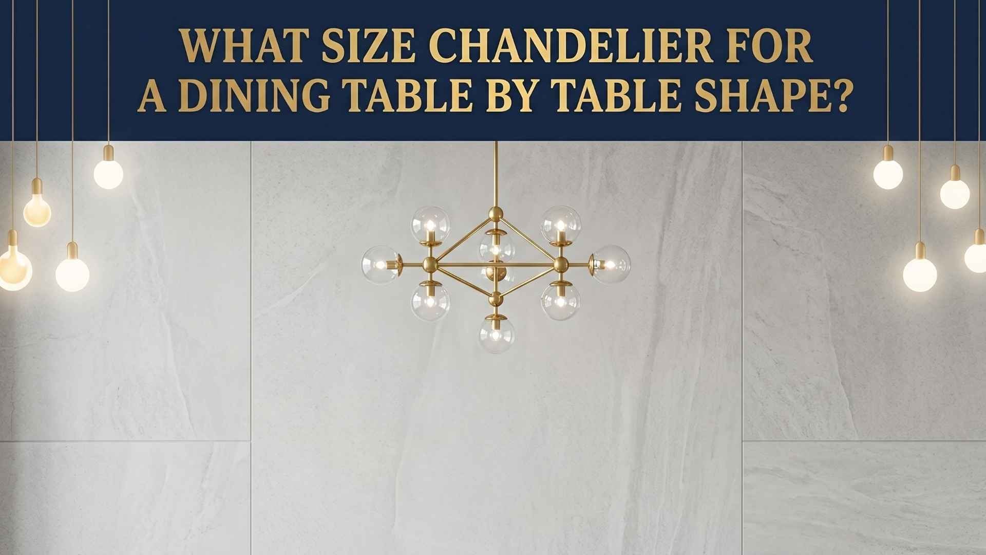 What Size Chandelier for a Dining Table by Table Shape?