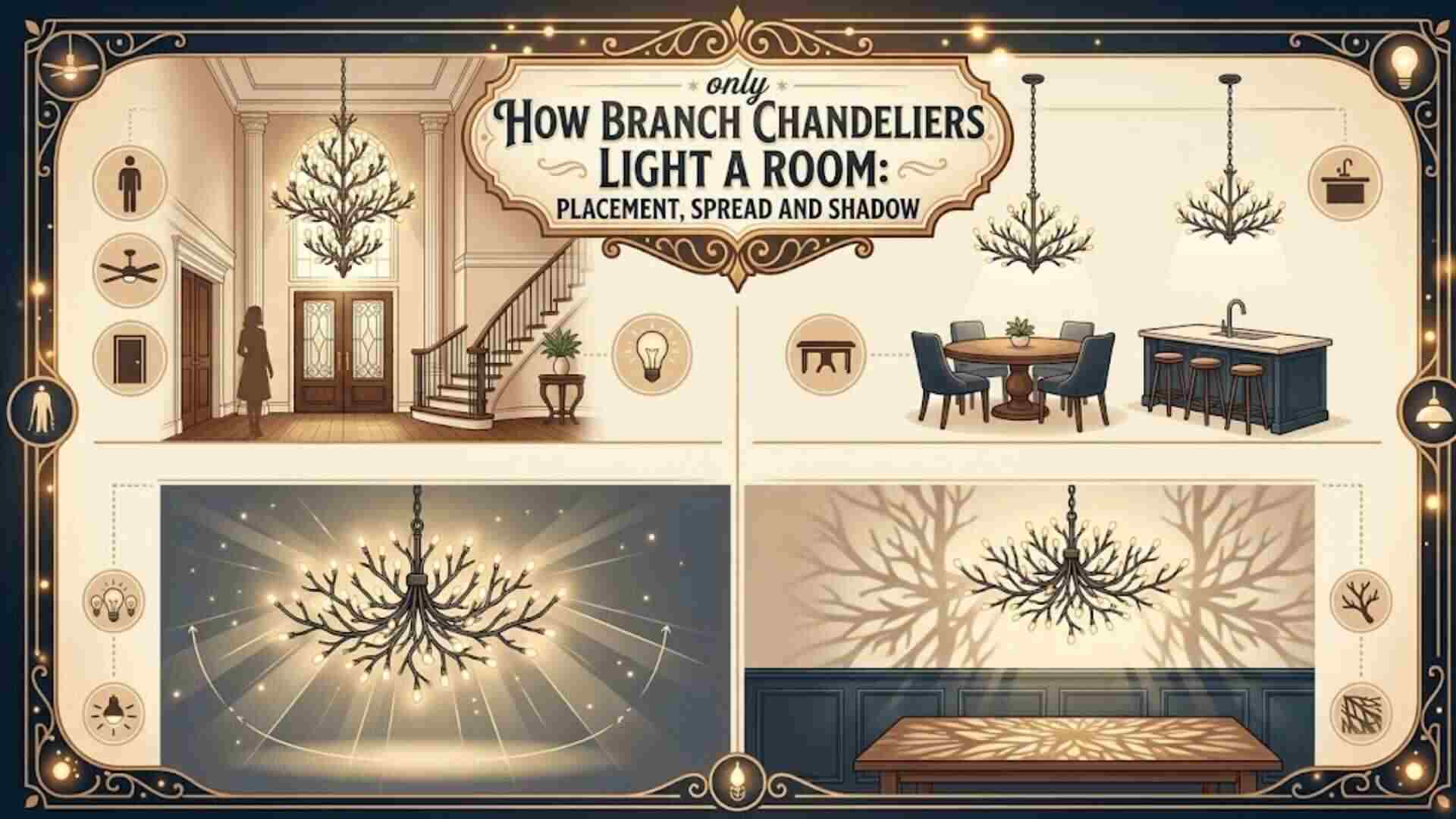 How Branch Chandeliers Light a Room: Placement, Spread and Shadow