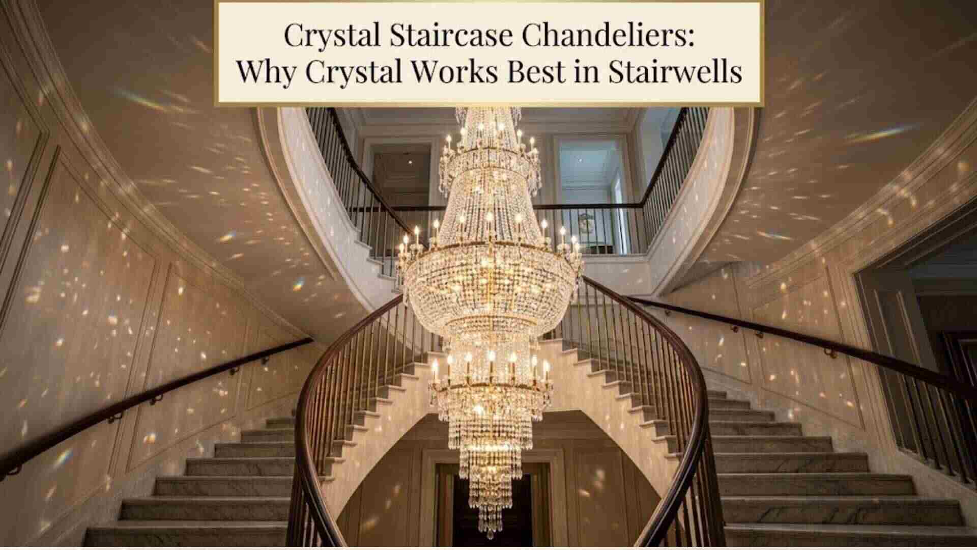 Crystal Staircase Chandeliers: Why Crystal Works Best in Stairwells