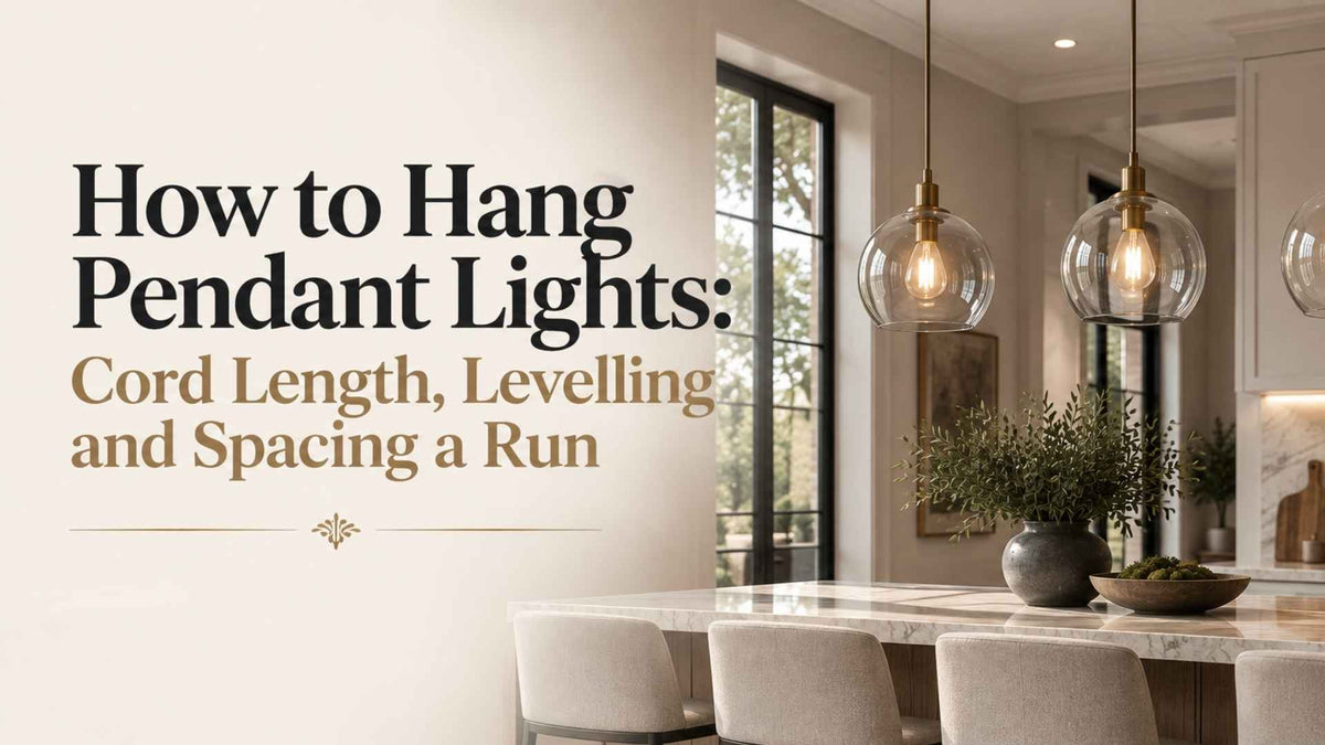 How to Hang Pendant Lights: Cord Length, Levelling and Spacing a Run