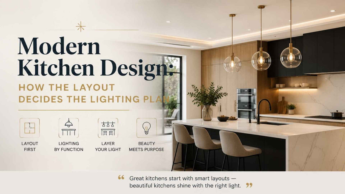 Modern Kitchen Design: How the Layout Decides the Lighting Plan