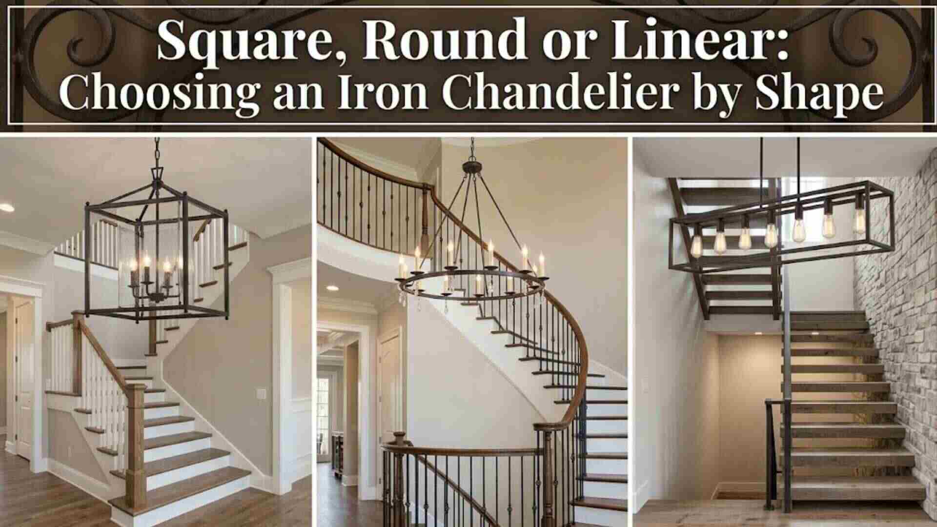 Square, Round or Linear: Choosing an Iron Chandelier by Shape