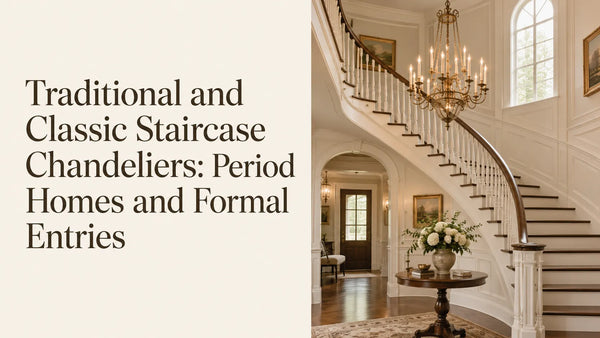 Traditional and Classic Staircase Chandeliers: Period Homes and Formal Entries