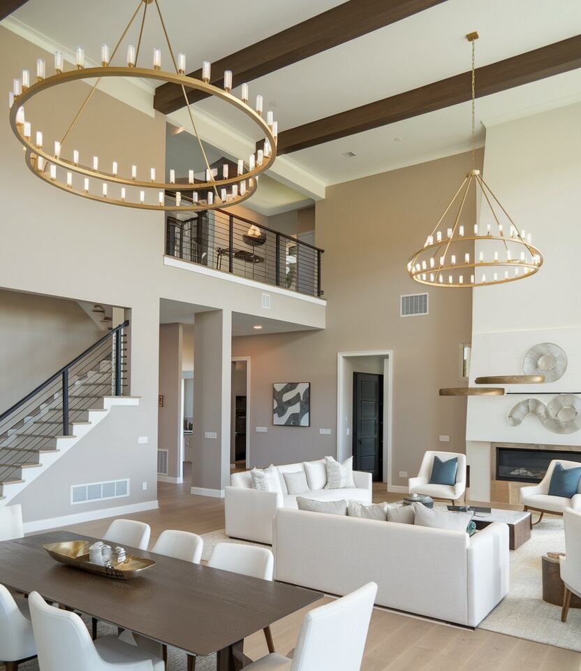Gold Chandeliers | Warm Metallic Ceiling Style – Modern Chandelier