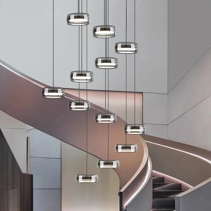 12-Light Modern Staircase Chandelier Modern Chandelier