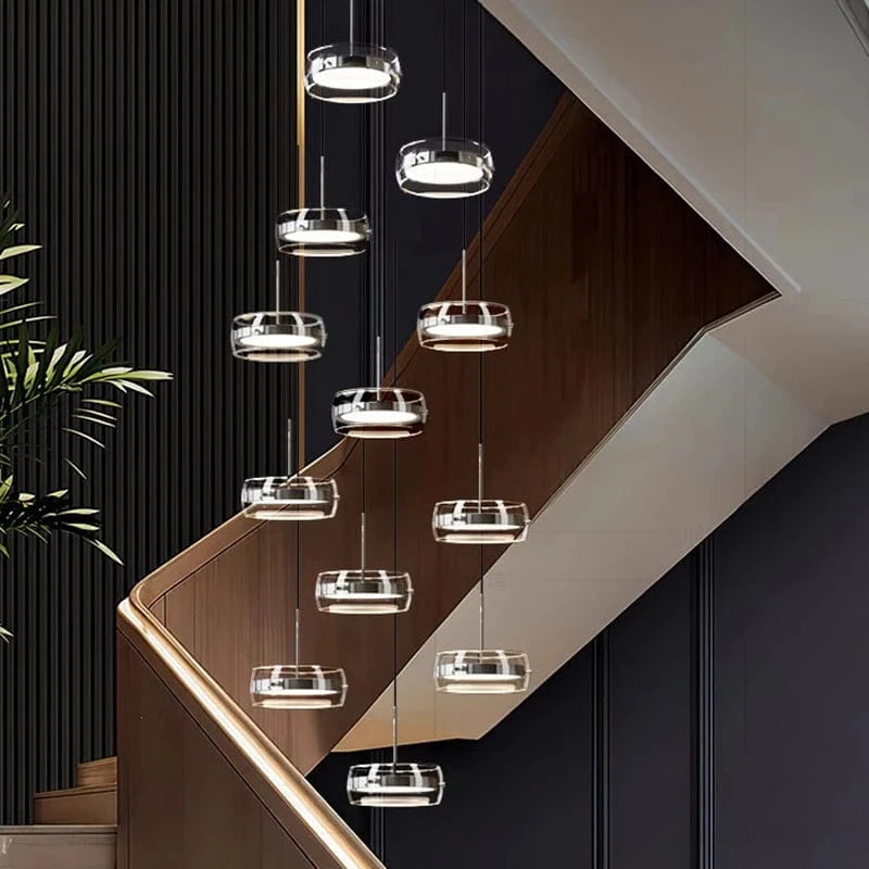 12-Light Modern Staircase Chandelier Modern Chandelier