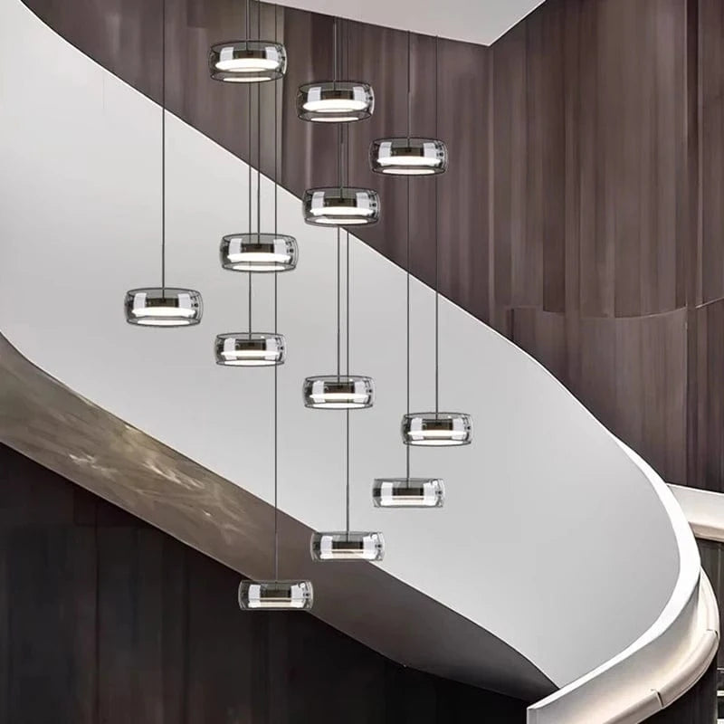 12-Light Modern Staircase Chandelier Modern Chandelier