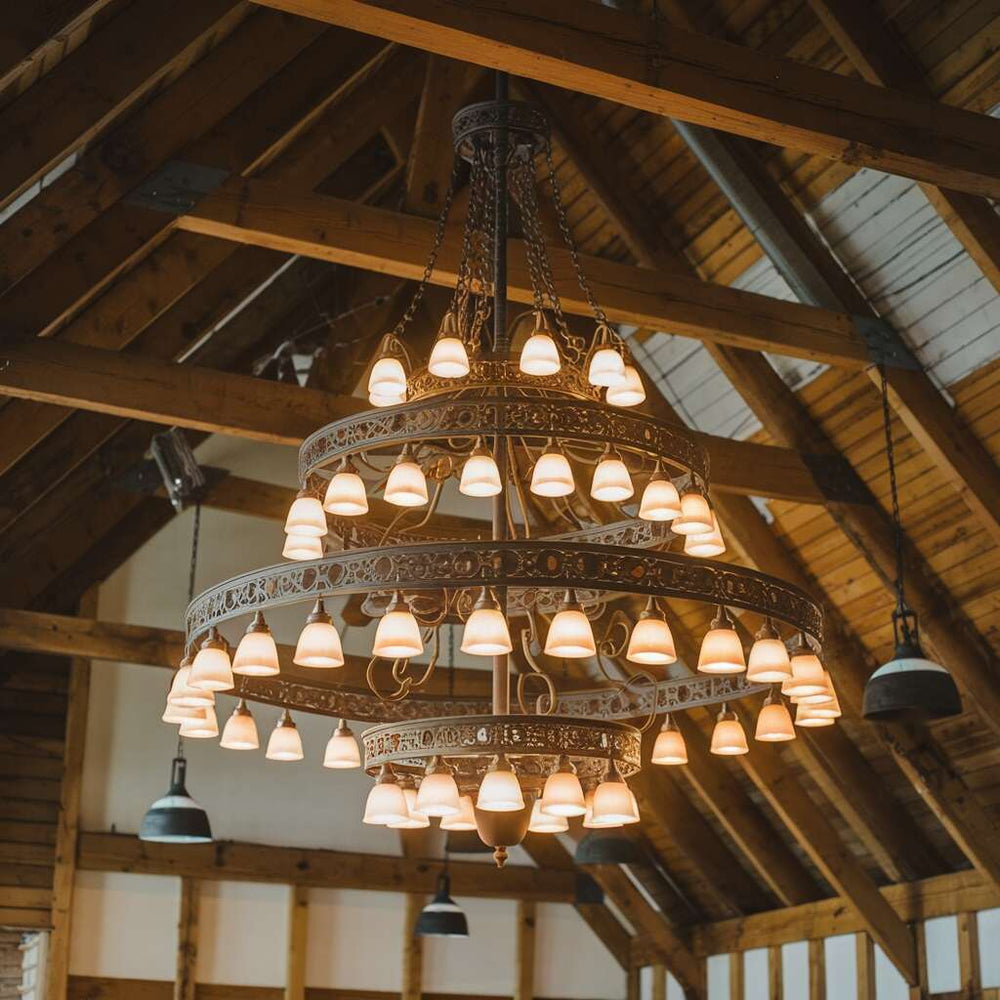 Detail of a contemporary chandelier