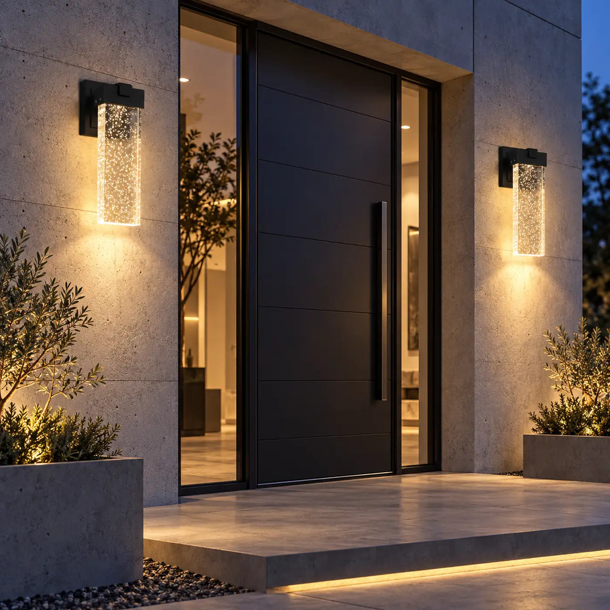 2-Pack Bety Crystal Outdoor Wall Light Modern Chandelier
