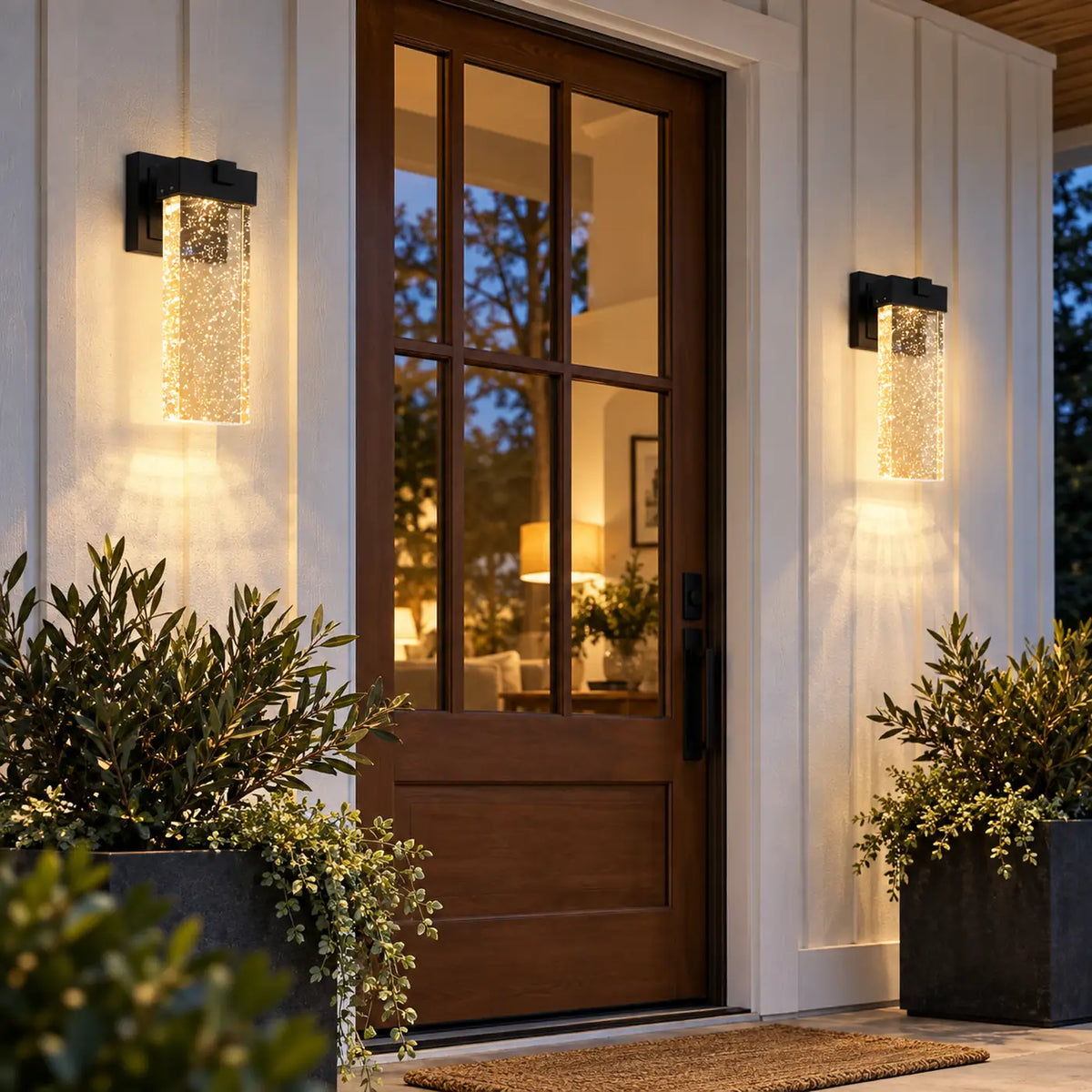 2-Pack Bety Crystal Outdoor Wall Light Modern Chandelier