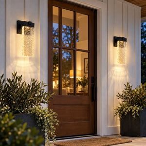 2-Pack Bety Crystal Outdoor Wall Light Modern Chandelier