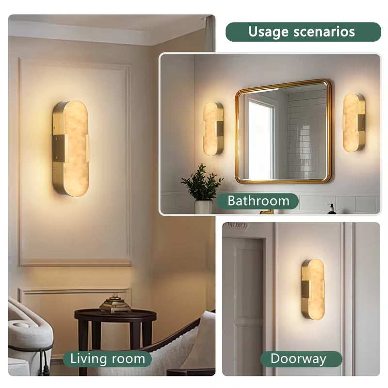 2-Pack Marble Sconce Wall Light Modern Chandelier