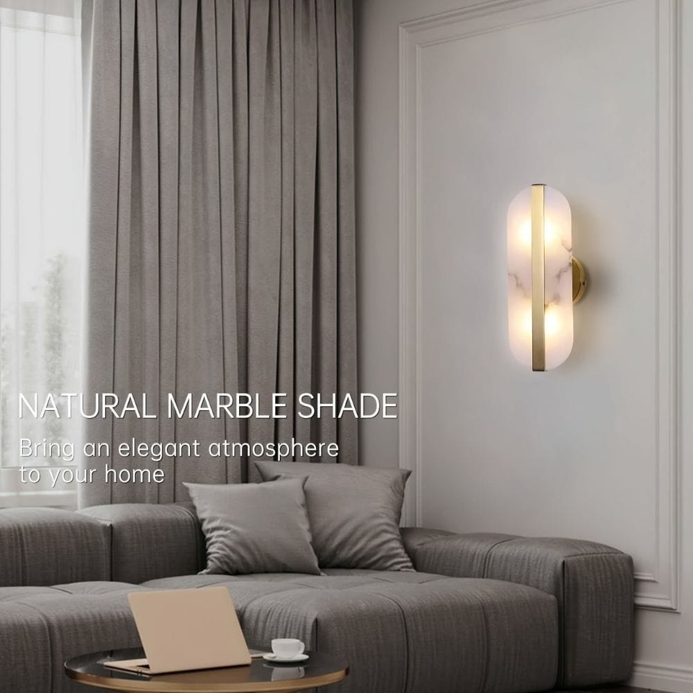 2-Pack Marble Sconce Wall Light Modern Chandelier