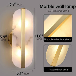 2-Pack Marble Sconce Wall Light Modern Chandelier