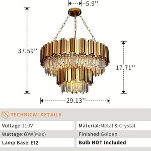 2 Tier Small Crystal Chandelier Modern Chandelier