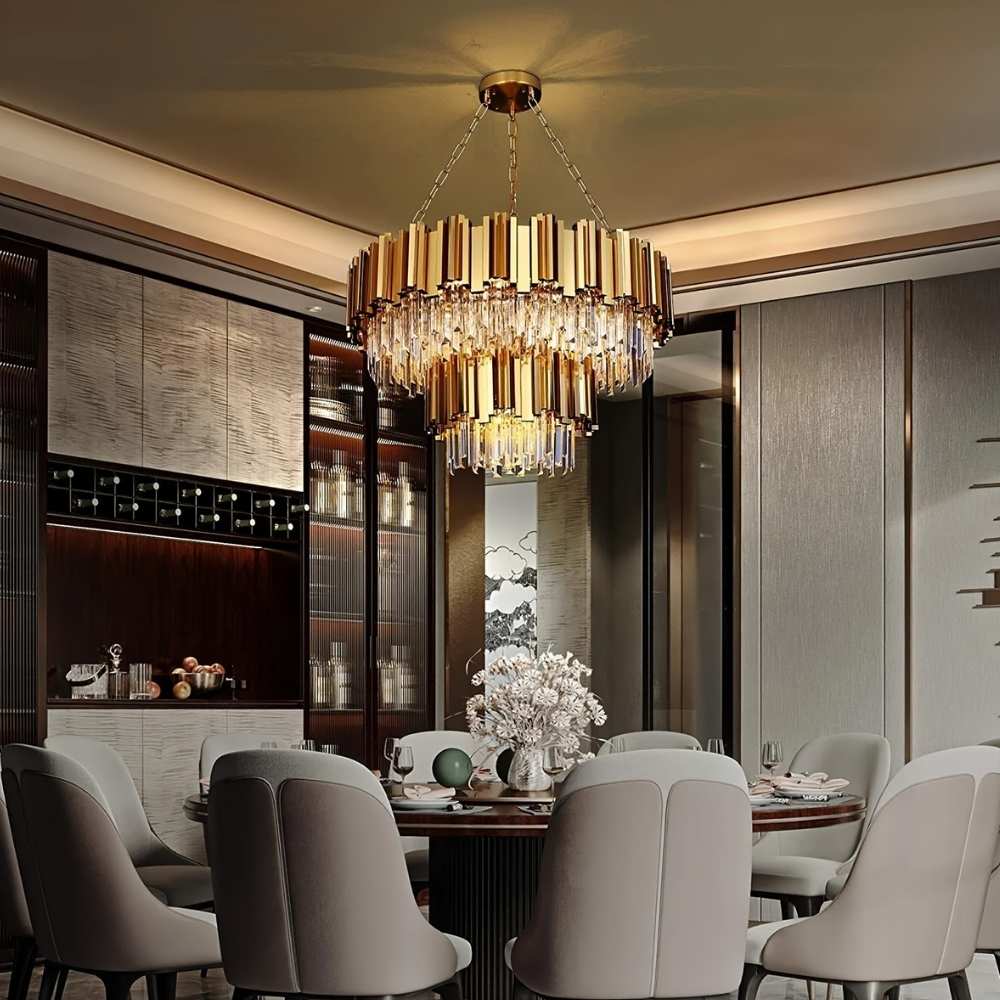 2 Tier Small Crystal Chandelier Modern Chandelier