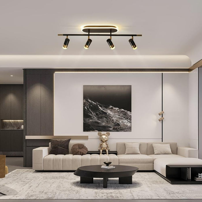 4-Light Modern LED Track Lighting adjustable directional