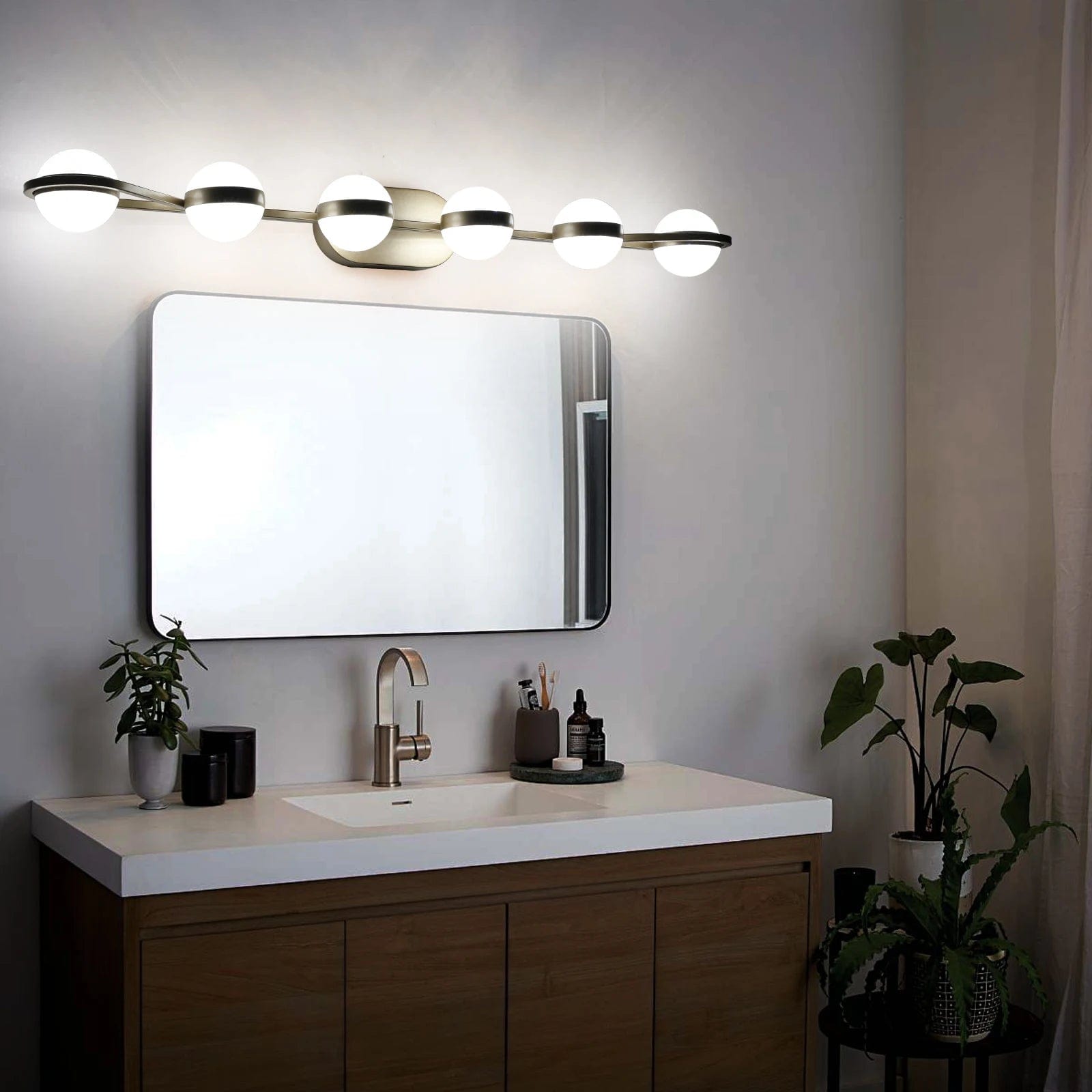 6-Light Modern Bathroom Vanity Light Modern Chandelier