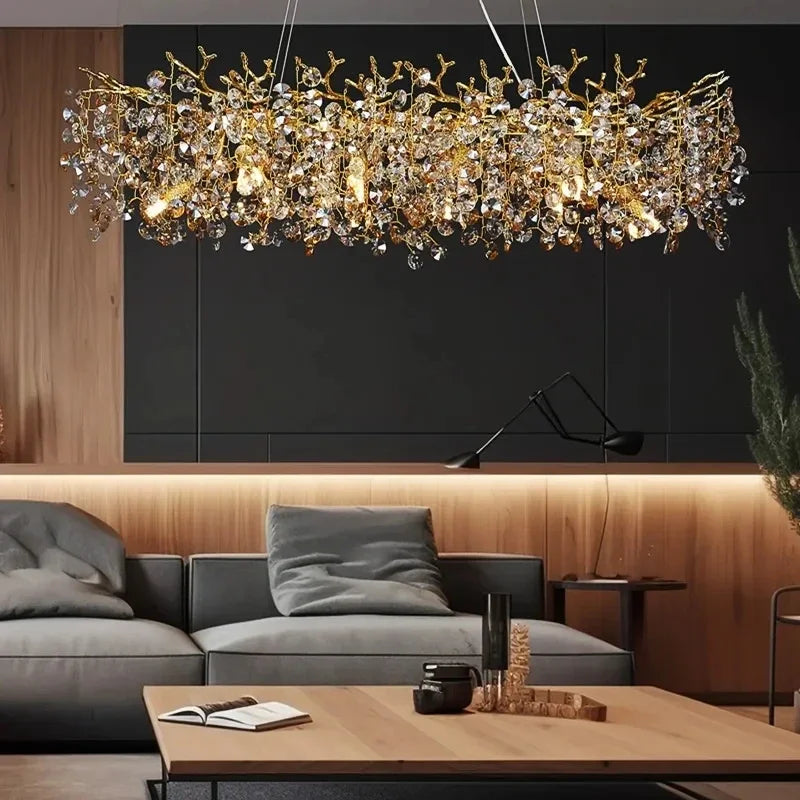 Ketaki Linear Glass Chandelier