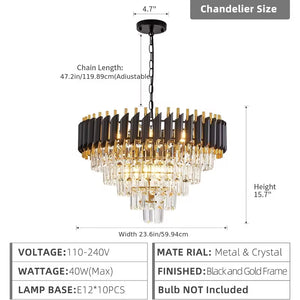 Adenn Crystal Pendant Chandelier Modern Chandelier