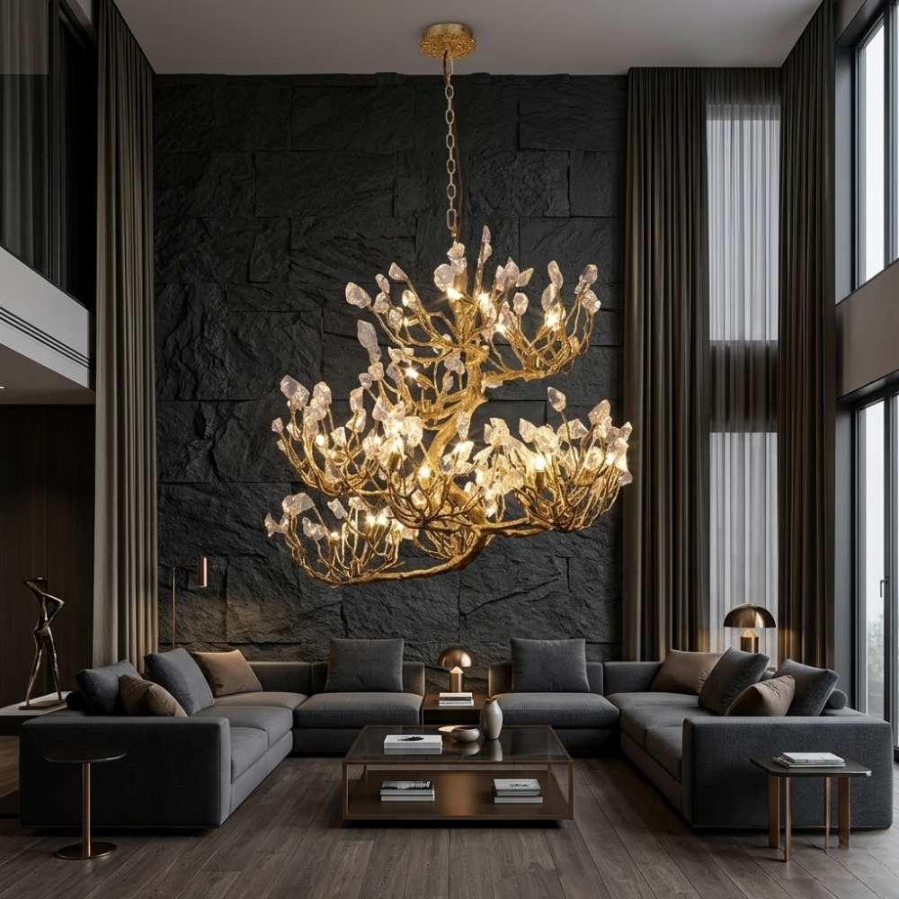 Alaric Tree Branch Pendant Light Copper / H27.56" (70cm) / Warm Light 2700-3000K Modern Chandelier