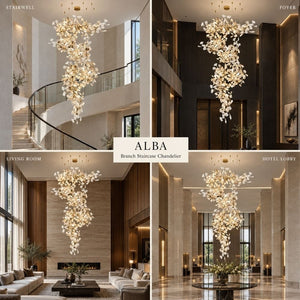 Alba Branch Staircase Chandelier Modern Chandelier