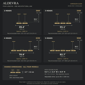 Aldevra Modern Linear LED Chandelier Modern Chandelier