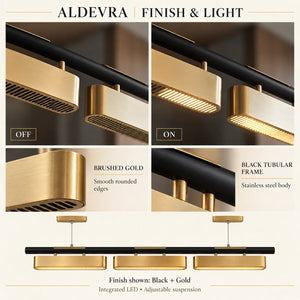 Aldevra Modern Linear LED Chandelier Modern Chandelier