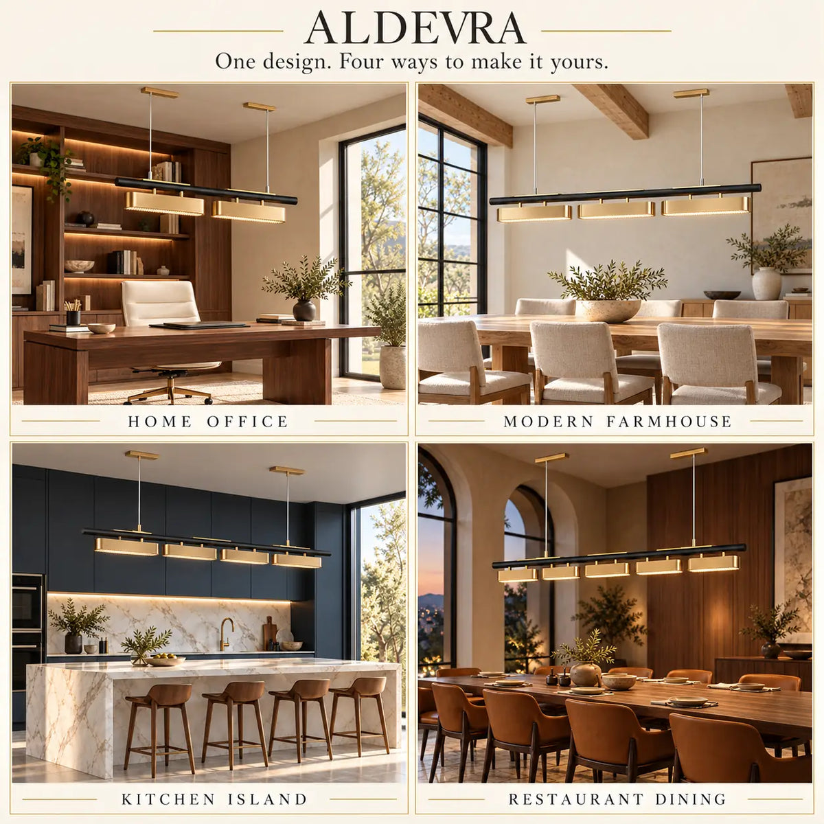 Aldevra Modern Linear LED Chandelier Modern Chandelier
