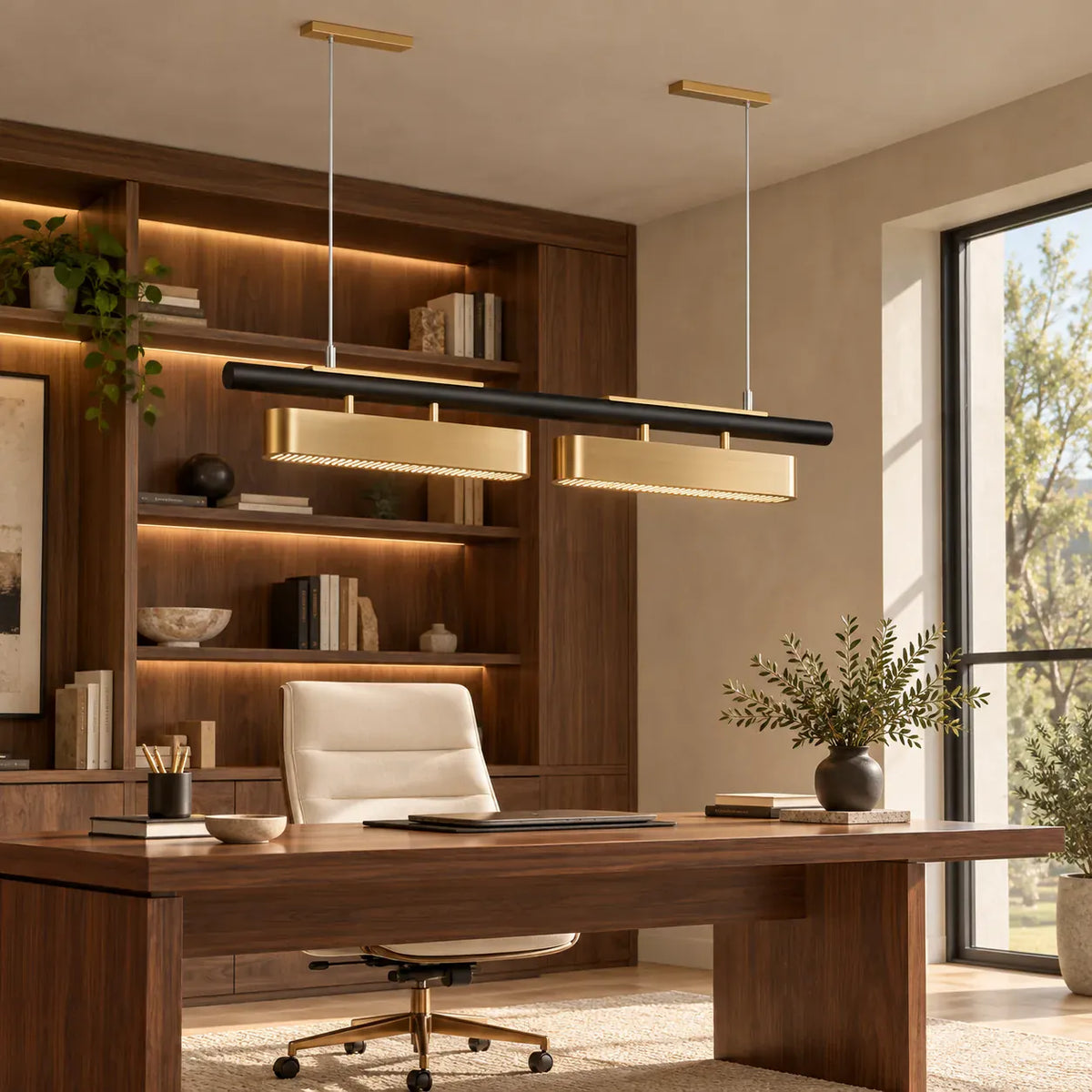 Aldevra Modern Linear LED Chandelier L39.37" (100 cm) Modern Chandelier