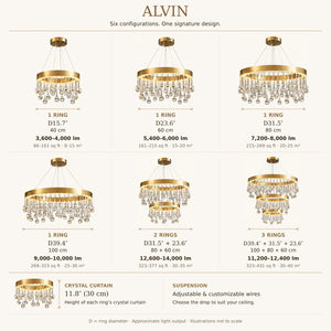 Alvin Gold Ring chandelier Modern Chandelier