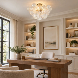 Alya Flush Mount Bubble Chandelier Modern Chandelier
