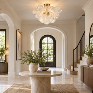 Alya Flush Mount Bubble Chandelier Modern Chandelier
