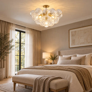 Alya Flush Mount Bubble Chandelier Modern Chandelier