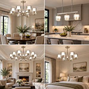 Amanda Modern Silver Chandelier Modern Chandelier