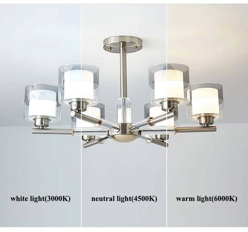 Amanda Modern Silver Chandelier Modern Chandelier