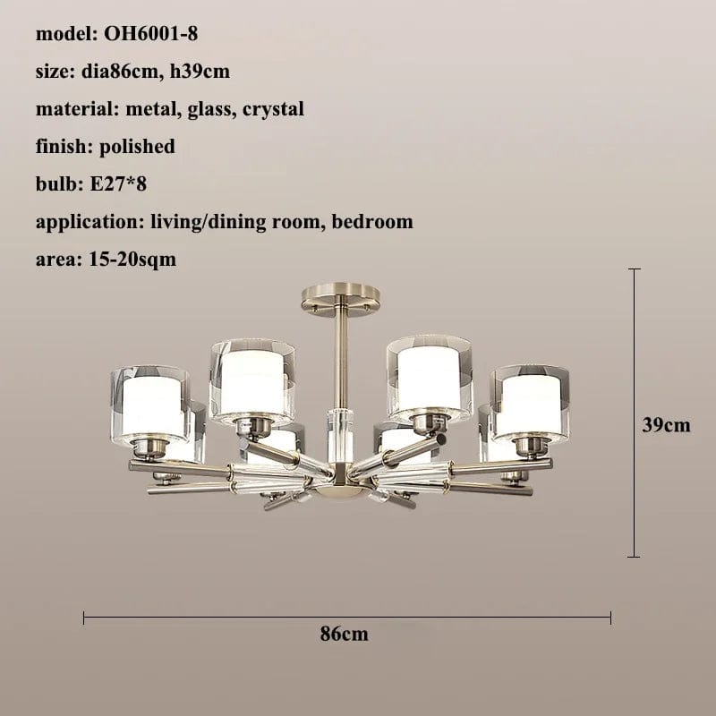 Amanda Modern Silver Chandelier Modern Chandelier