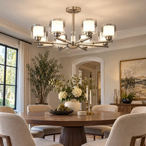 Amanda Modern Silver Chandelier 8 / Warm White 3000K Modern Chandelier