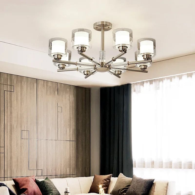 Amanda Modern Silver Chandelier 8 / Warm White 3000K Modern Chandelier