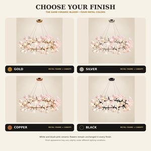 Amarante Floral Branch Ring Chandelier Modern Chandelier