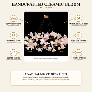 Amarante Floral Branch Ring Chandelier Modern Chandelier